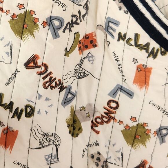 Vintage CHUNGSIL HONGSIL Travel Novelty Quilted Bomber Jacket L/XL Men Varsity - Picture 5 of 10